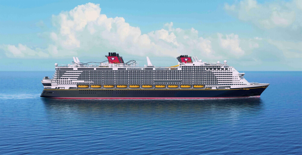 Aerial view of Disney Adventure Cruise